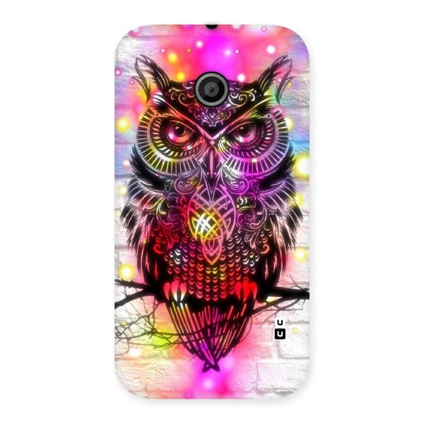 Colourful Owl Back Case for Moto E