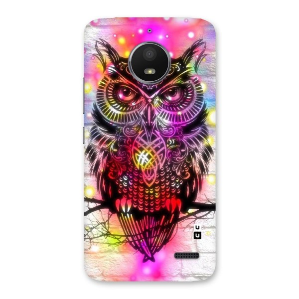 Colourful Owl Back Case for Moto E4