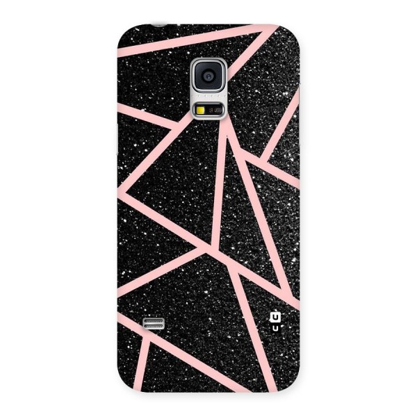 Concrete Black Pink Stripes Back Case for Galaxy S5 Mini