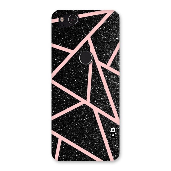 Concrete Black Pink Stripes Back Case for Google Pixel 2