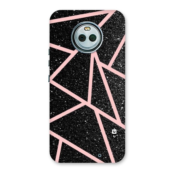 Concrete Black Pink Stripes Back Case for Moto X4