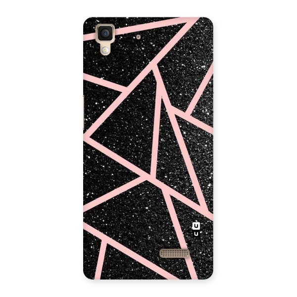 Concrete Black Pink Stripes Back Case for Oppo R7