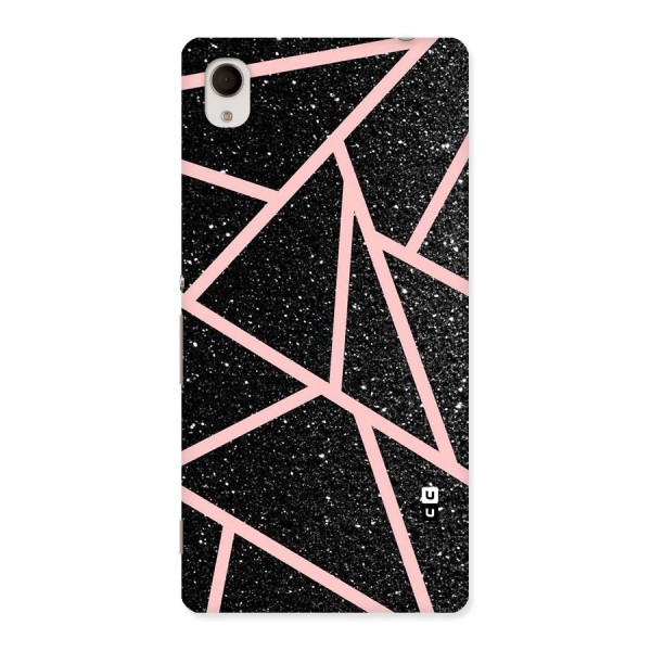 Concrete Black Pink Stripes Back Case for Sony Xperia M4