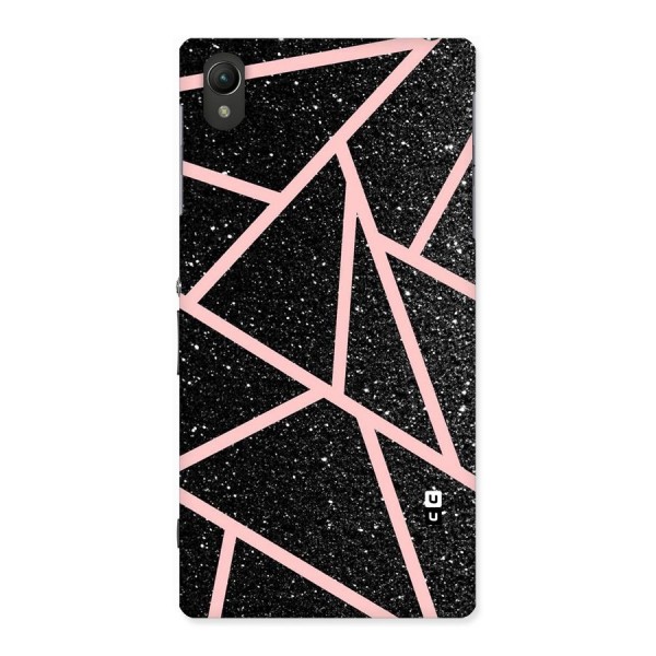 Concrete Black Pink Stripes Back Case for Sony Xperia Z1