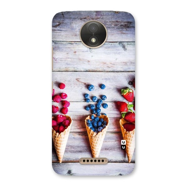 Cone Fruits Design Back Case for Moto C Plus