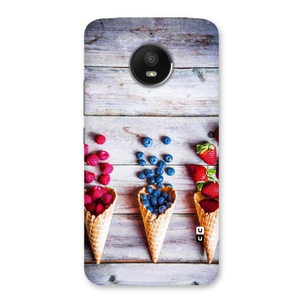 Cone Fruits Design Back Case for Moto E4 Plus