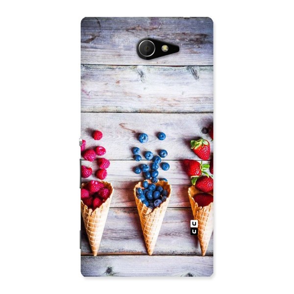 Cone Fruits Design Back Case for Sony Xperia M2