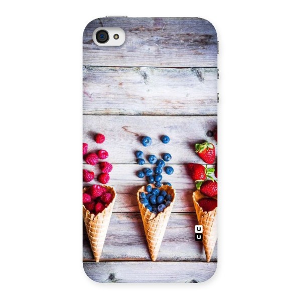 Cone Fruits Design Back Case for iPhone 4 4s