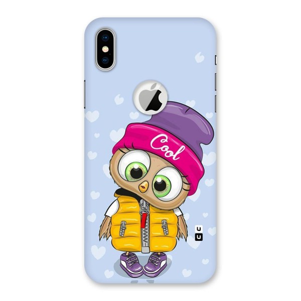 Cool Owl Back Case for iPhone XS Logo Cut