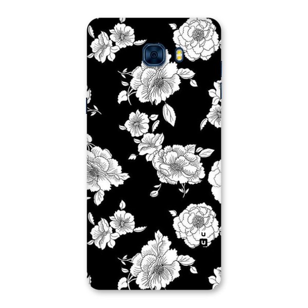 Cool Pattern Flowers Back Case for Galaxy C7 Pro