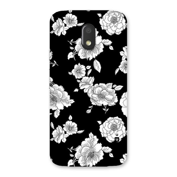 Cool Pattern Flowers Back Case for Moto E3 Power