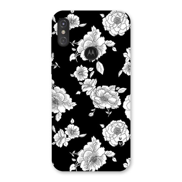 Cool Pattern Flowers Back Case for Motorola One Power