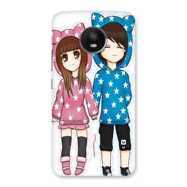 Couple In Stars Back Case for Moto E4 Plus