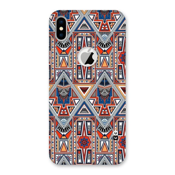 Creative Aztec Art Back Case for iPhone XS Logo Cut