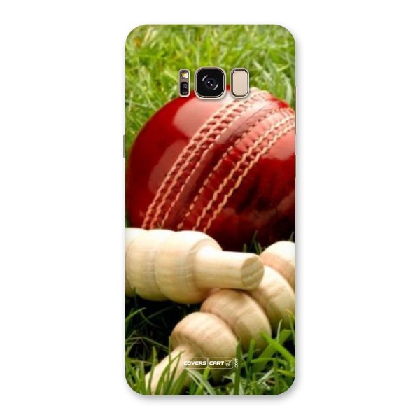 Cricket Ball and Stumps Back Case for Galaxy S8 Plus