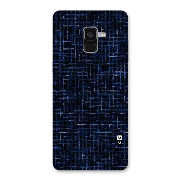 Criss Cross Blue Pattern Back Case for Galaxy A8 Plus