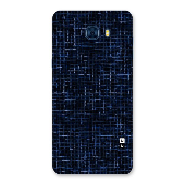 Criss Cross Blue Pattern Back Case for Galaxy C7 Pro