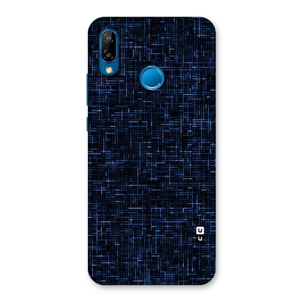 Criss Cross Blue Pattern Back Case for Huawei P20 Lite