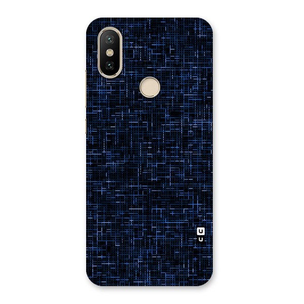 Criss Cross Blue Pattern Back Case for Mi A2