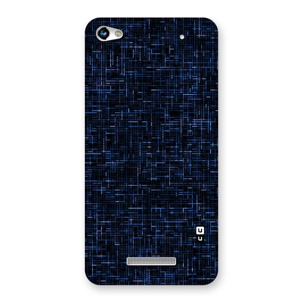 Criss Cross Blue Pattern Back Case for Micromax Hue 2