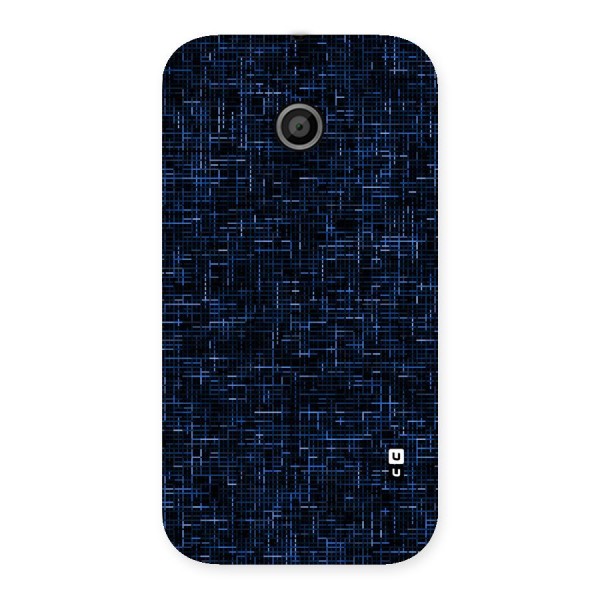 Criss Cross Blue Pattern Back Case for Moto E