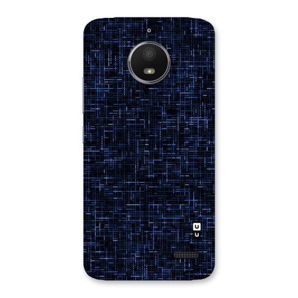 Criss Cross Blue Pattern Back Case for Moto E4