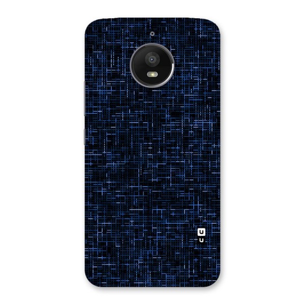 Criss Cross Blue Pattern Back Case for Moto E4 Plus