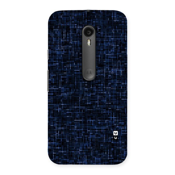 Criss Cross Blue Pattern Back Case for Moto G3