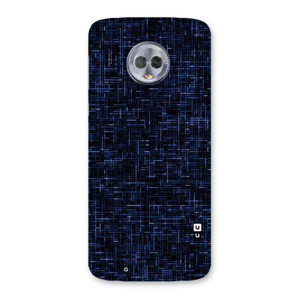 Criss Cross Blue Pattern Back Case for Moto G6