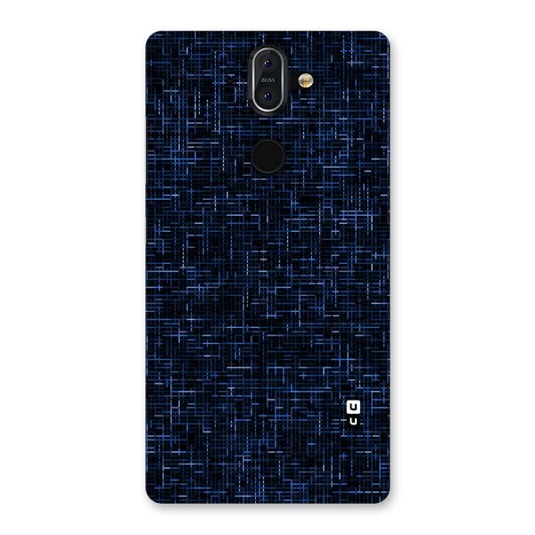 Criss Cross Blue Pattern Back Case for Nokia 8 Sirocco