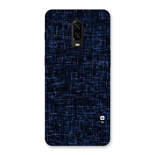 Criss Cross Blue Pattern Back Case for OnePlus 6T