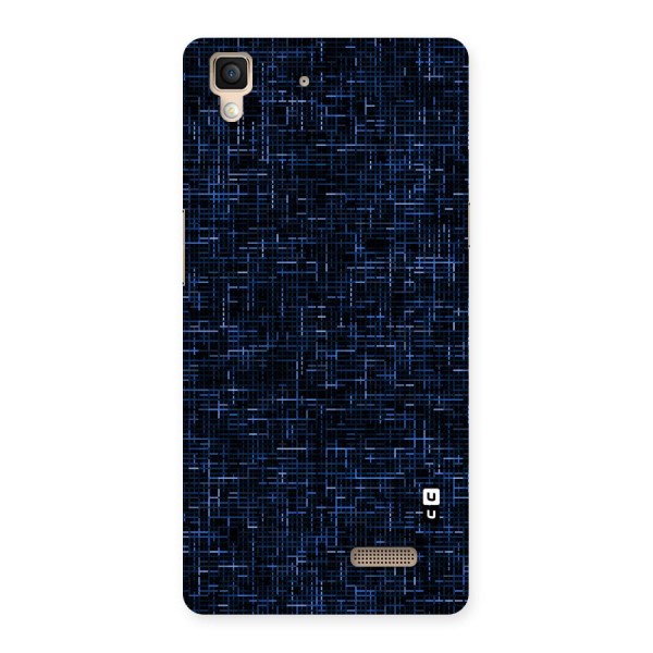 Criss Cross Blue Pattern Back Case for Oppo R7