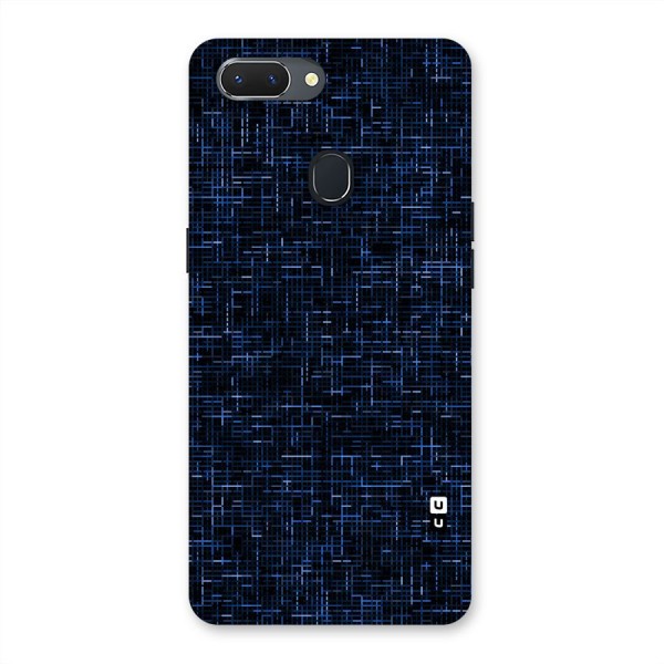 Criss Cross Blue Pattern Back Case for Oppo Realme 2