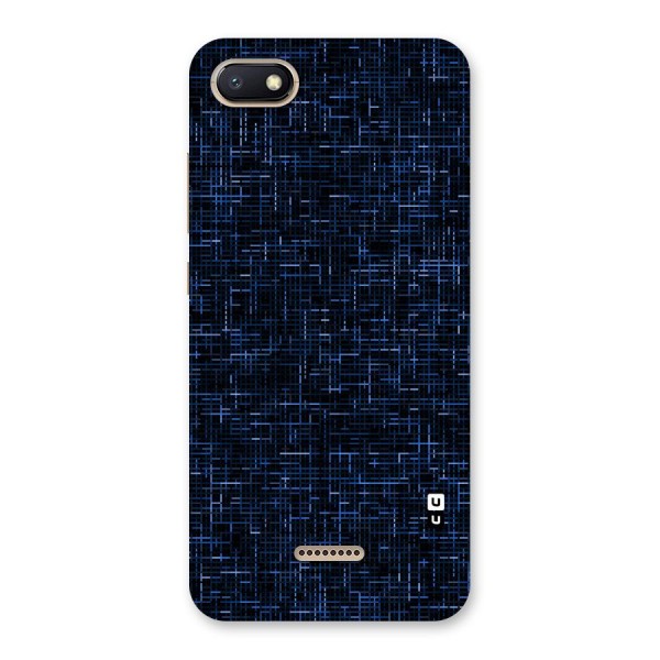 Criss Cross Blue Pattern Back Case for Redmi 6A