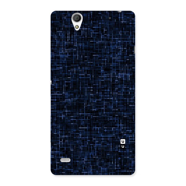 Criss Cross Blue Pattern Back Case for Sony Xperia C4