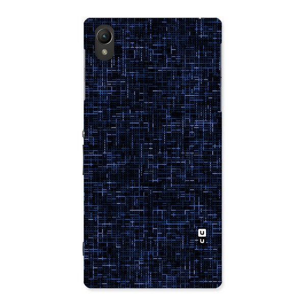 Criss Cross Blue Pattern Back Case for Sony Xperia Z1