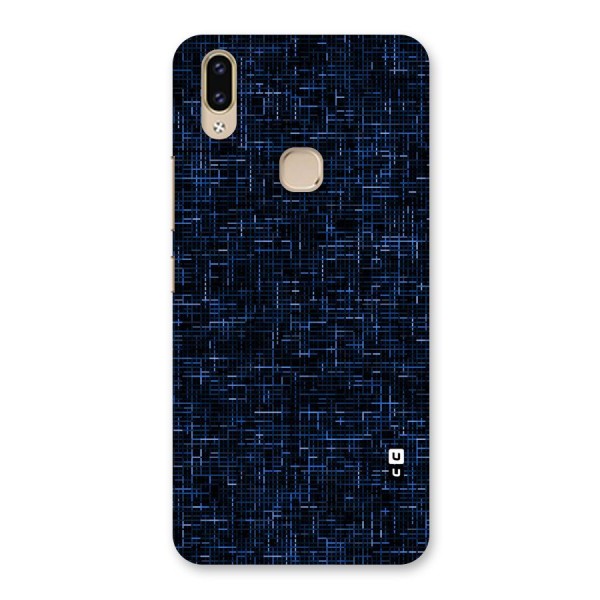 Criss Cross Blue Pattern Back Case for Vivo V9