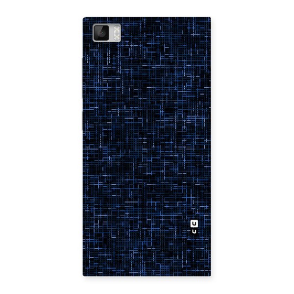 Criss Cross Blue Pattern Back Case for Xiaomi Mi3