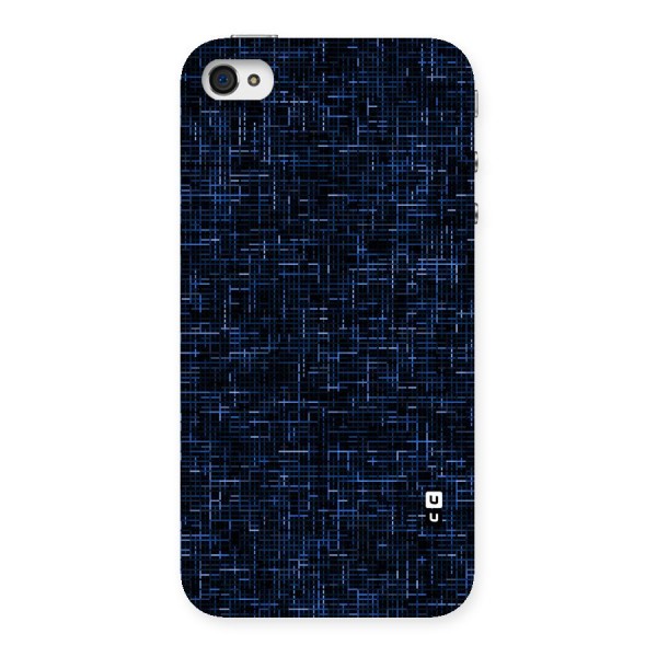 Criss Cross Blue Pattern Back Case for iPhone 4 4s