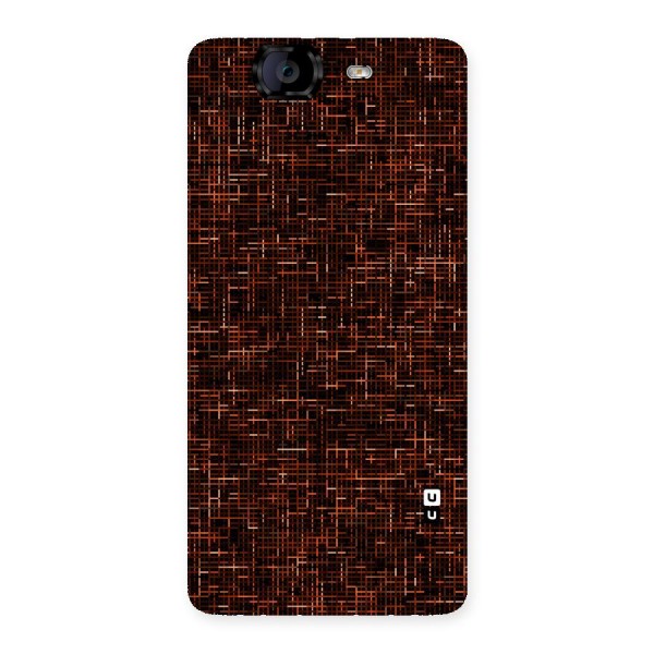 Criss Cross Brownred Pattern Back Case for Canvas Knight A350