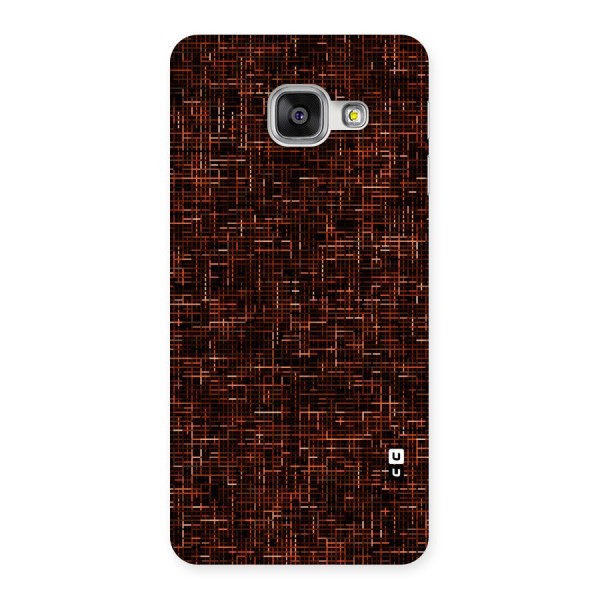 Criss Cross Brownred Pattern Back Case for Galaxy A3 2016