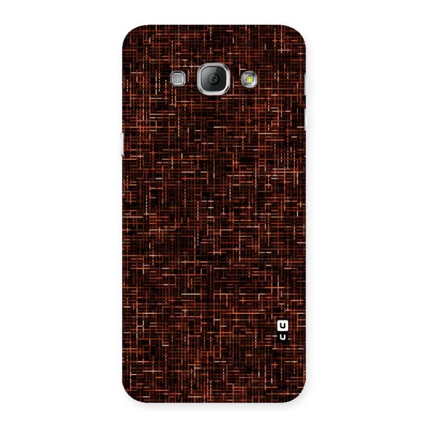 Criss Cross Brownred Pattern Back Case for Galaxy A8