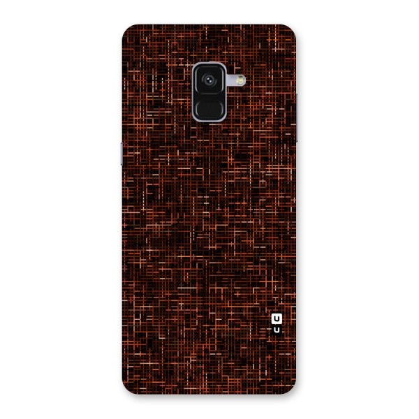 Criss Cross Brownred Pattern Back Case for Galaxy A8 Plus