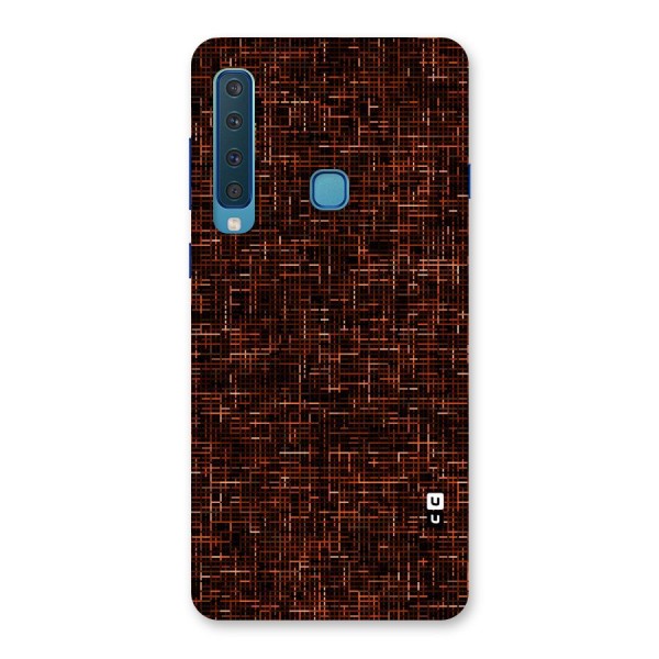 Criss Cross Brownred Pattern Back Case for Galaxy A9 (2018)