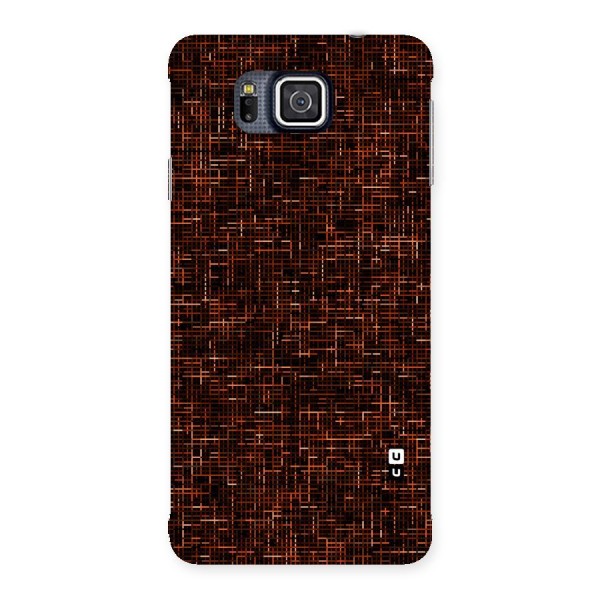 Criss Cross Brownred Pattern Back Case for Galaxy Alpha