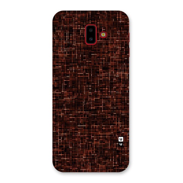 Criss Cross Brownred Pattern Back Case for Galaxy J6 Plus