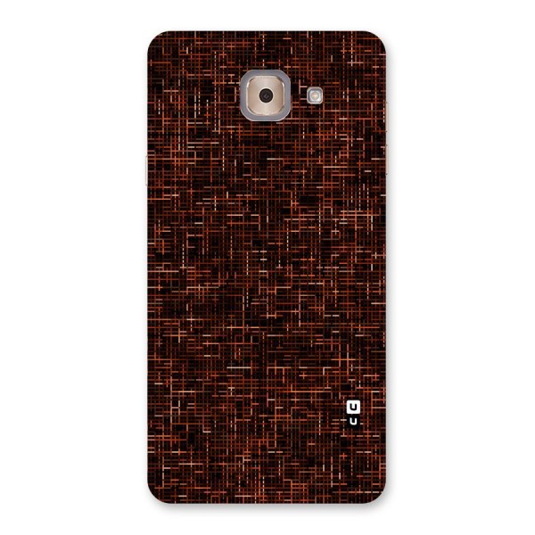 Criss Cross Brownred Pattern Back Case for Galaxy J7 Max