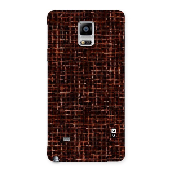 Criss Cross Brownred Pattern Back Case for Galaxy Note 4