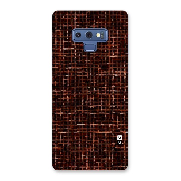 Criss Cross Brownred Pattern Back Case for Galaxy Note 9