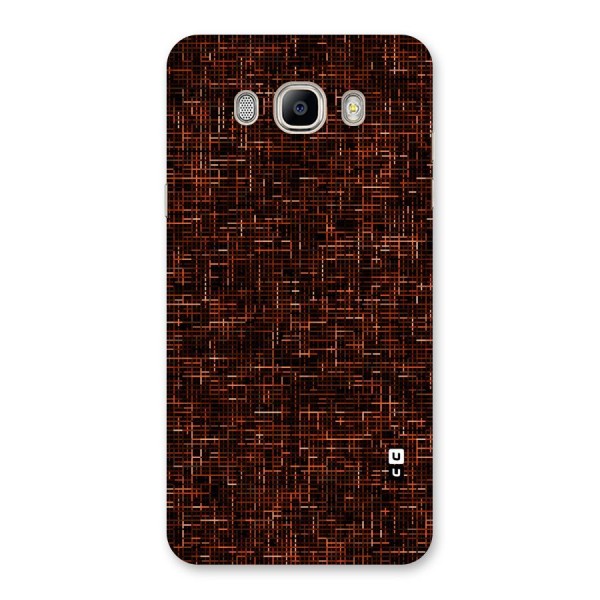 Criss Cross Brownred Pattern Back Case for Galaxy On8